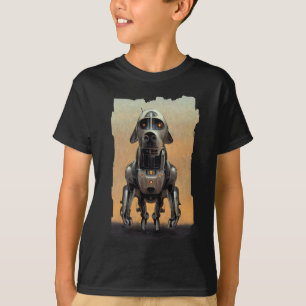 Science Fiction Art Portrait eines Roboterhundes T-Shirt