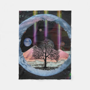 Science Fiction-Baum des Lebens Fleecedecke