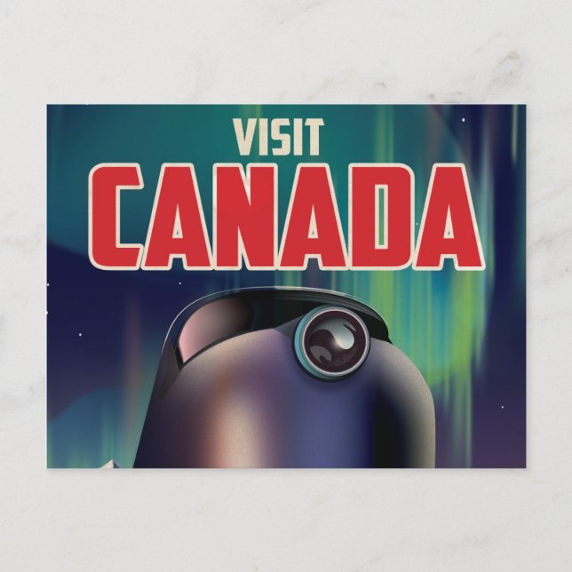 Science Fiction Besuchen Sie Kanada Reiseplakat Postkarte (Vorderseite)