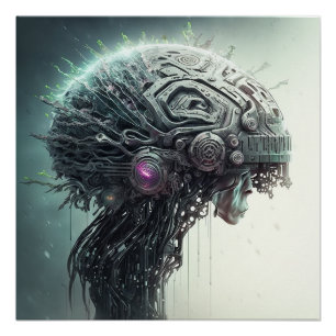 Science Fiction Brain Poster