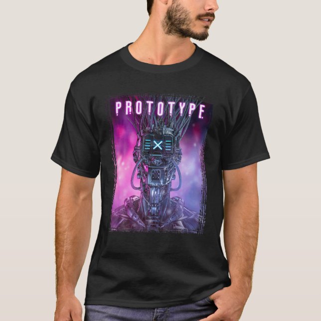 Science Fiction Cyberpunk Alien Prototyp Cyborg R T-Shirt (Vorderseite)