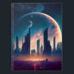 Science Fiction Cyberpunk Space City Notizblock<br><div class="desc">Science Fiction Cyberpunk Space City</div>