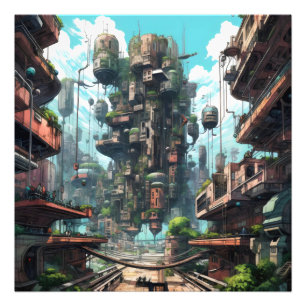 Science Fiction der Industriestadt Fotodruck