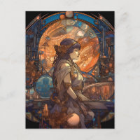 Science Fiction Fantasy Sci-Fi Art Nouveau Lady