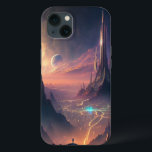 Science Fiction Futuristic City Case-Mate iPhone C Case-Mate iPhone Hülle<br><div class="desc">Fantasy,  Sci-fi & Horror Art von The Lunarium.</div>