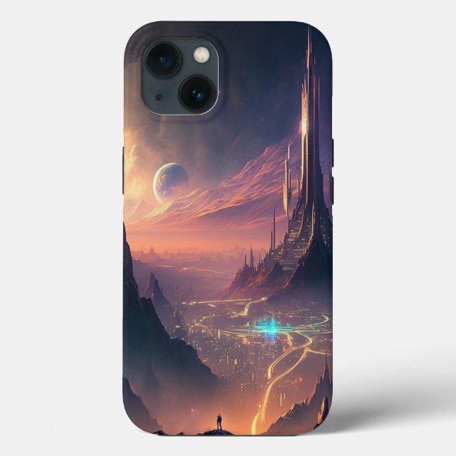 Science Fiction Futuristic City Case-Mate iPhone C Hülle (Rückseite)