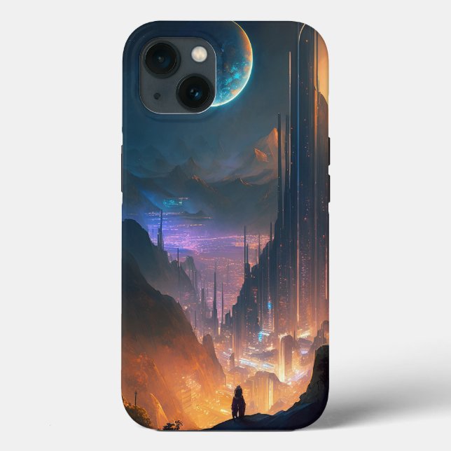 Science Fiction Futuristic City Case-Mate iPhone C Hülle (Rückseite)