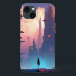 Science Fiction Futuristic City Case-Mate iPhone Hülle<br><div class="desc">Fantasy,  Sci-fi & Horror Art von The Lunarium.</div>