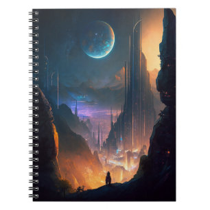 Science Fiction Futuristic City Notebook Notizblock