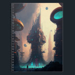 Science Fiction Futuristic City Notebook Notizblock<br><div class="desc">Fantasy Art Produkte von The Lunarium.</div>