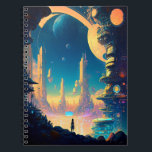 Science Fiction Futuristic City Notebook Notizblock<br><div class="desc">Fantasy Art Produkte von The Lunarium.</div>