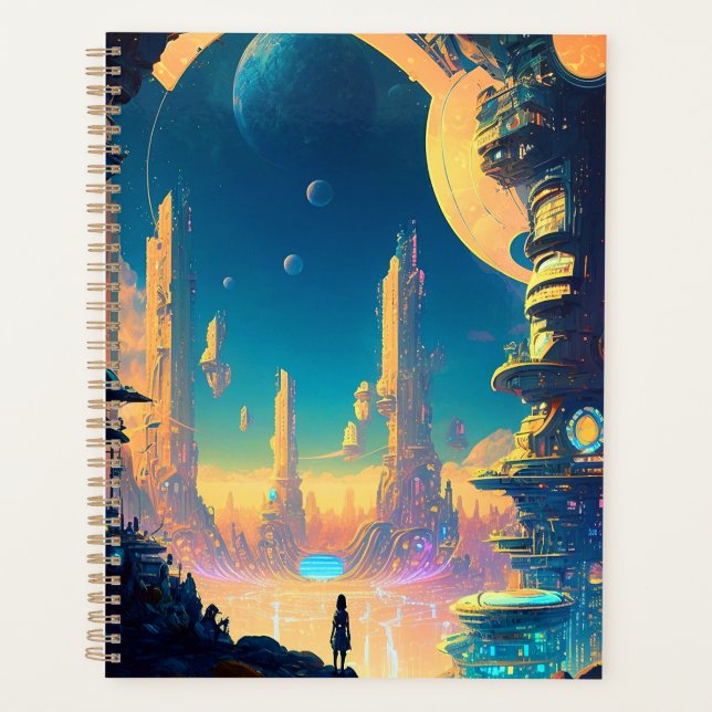 Science Fiction Futuristic City Planner Planer (Vorderseite)