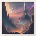 Science Fiction Futuristic City Untersetzer<br><div class="desc">Fantasy Art Produkte von The Lunarium.</div>