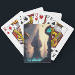 Science Fiction Futuristische Stadt Spielkarten<br><div class="desc">Fantasy Art Produkte von The Lunarium.</div>