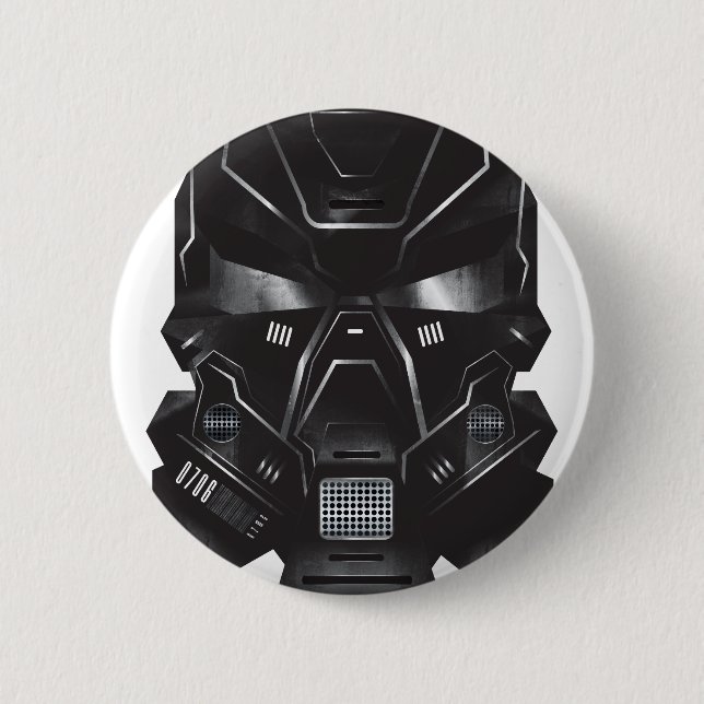 Science-Fiction-Nerd-Konzeptkunst-Helm-Design Button (Vorderseite)