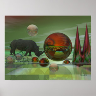 Science-Fiction-Plakat "Pushing the limits" Poster