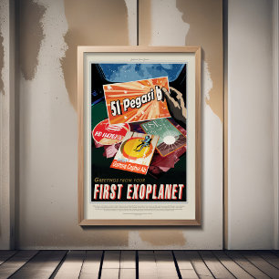 Science-Fiction-Reise-Werbung, Planet 51 Pegasi B Poster