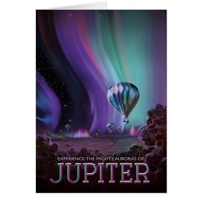 Science-Fiction-Reise-Werbung, Planet Jupiter (Vorne)