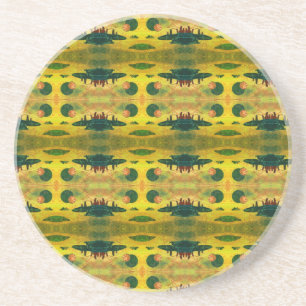 Science-Fiction "Seas of Fire" molten lava Alien w Getränkeuntersetzer