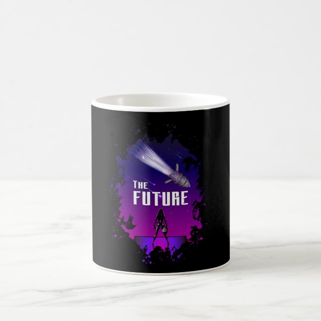 Science Fiction Ufo Space Alien Rocket Funny Gift Kaffeetasse (Mittel)
