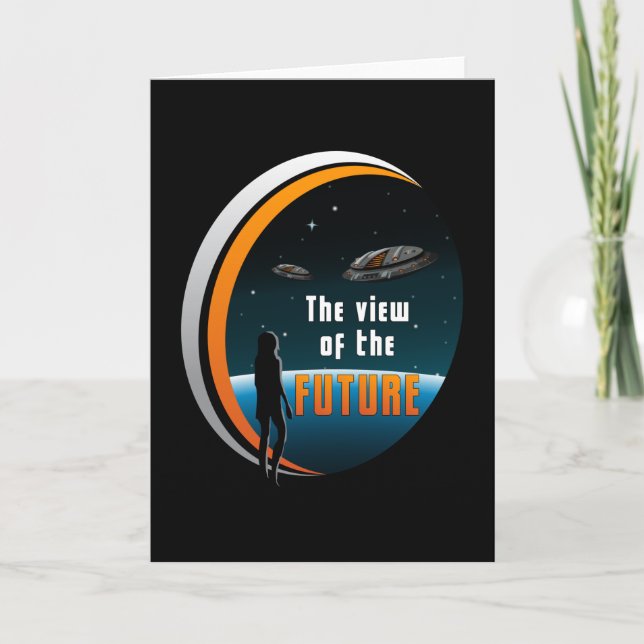 Science Fiction Ufo Space Alien Sci-Fi Funny Gift Karte (Vorderseite)