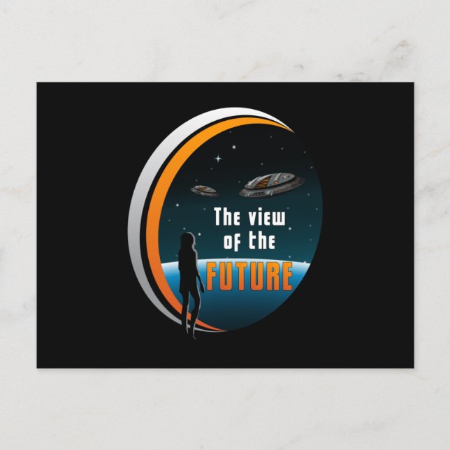 Science Fiction Ufo Space Alien Sci-Fi Funny Gift Postkarte (Vorderseite)
