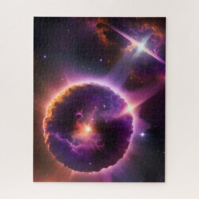 Science Fictional Cosmic Lila Universe Puzzle (Vertikal)