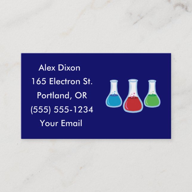 Science Flask Business Cards Visitenkarte (Vorderseite)