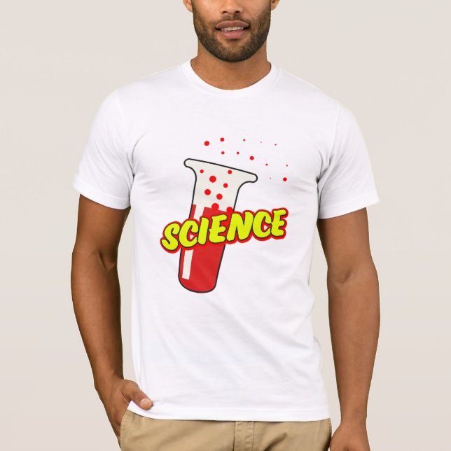 Science Flask Cartoon T-Shirt (Vorderseite)