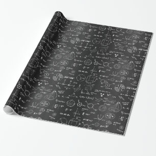 Science Formula Blackboard Wrapping Paper Geschenkpapier