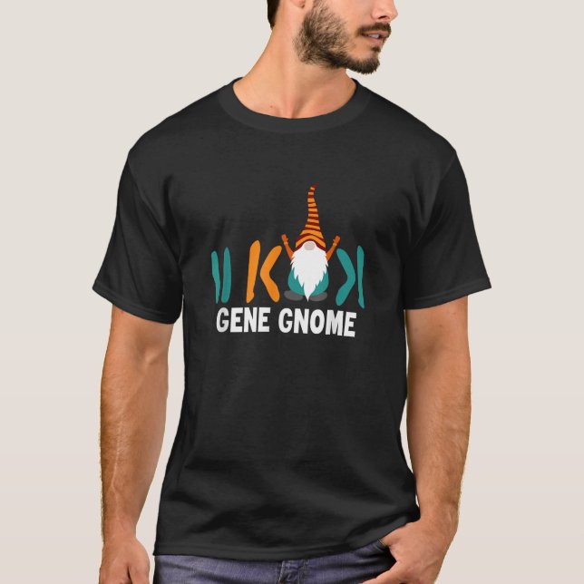Science Funny Gene Gnome  T-Shirt (Vorderseite)
