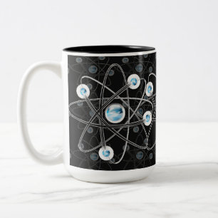 Science Geek Atom Symbol Black Tasse