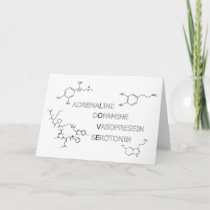 Science Geek Chemische Struktur der Liebe Karte