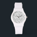 Science Geek Nerd Pattern Armbanduhr<br><div class="desc">Eine Sammlung von wissenschaftlichen Gegenständen bildet dieses lustige Geek,  Nerd Muster. Es gibt Gegenstände aus verschiedenen Naturwissenschaften wie Mathematik,  Biologie,  Physik,  Geografie,  Geologie und Chemie.</div>