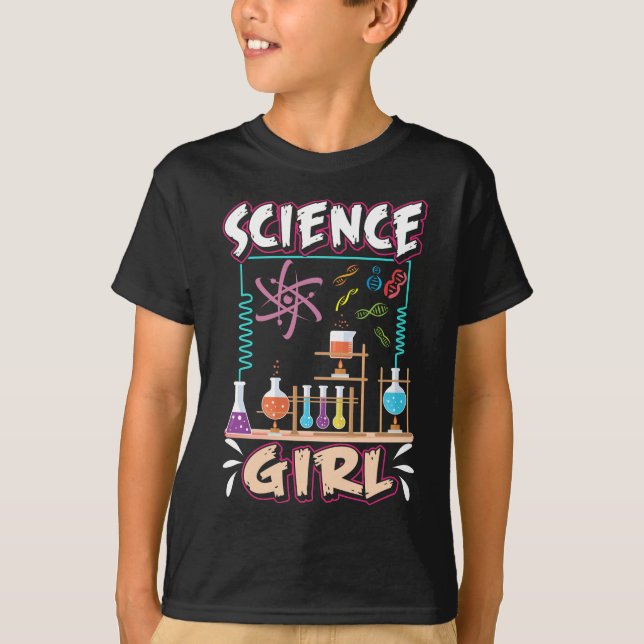 Science Girl Chemistry Laboratory Scientist T-Shirt (Vorderseite)