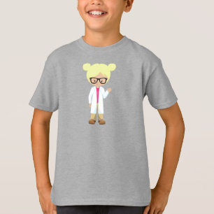 Science Girl, Scientist, Niedlich Girl, Blonde Hai T-Shirt