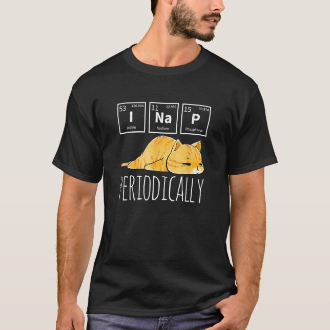 Science I NAP Periodic Able Meme Meh Cat T-Shirt (Vorderseite)