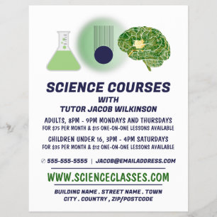 Science Icons, Science Course Advertising Flyer