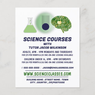 Science Icons, Science Course Advertising Flyer