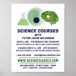 Science Icons, Science Course Advertising Poster<br><div class="desc">Science Icons,  Science Course Advertising Poster by the Business Card Store.</div>