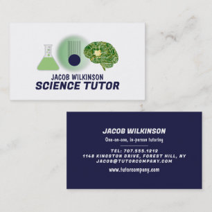 Science Icons, Science Tutor, Lehrer Visitenkarte