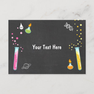 Science Insert card Science Party Experiment UAWG RSVP Karte