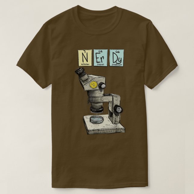 Science is Cool, Science, Nerd, Nerdy, Microscope  T-Shirt (Design vorne)