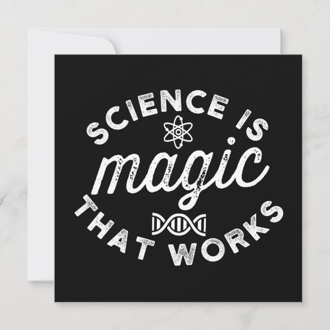SCIENCE IS MAGIC THAT WORKS SAVE THE DATE (Vorderseite)