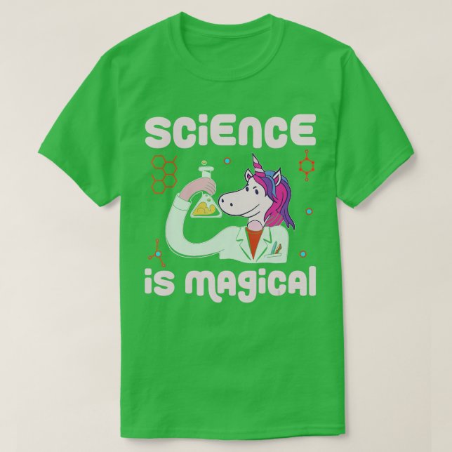 Science is Magical Scientifics Bildung Labrador T-Shirt (Design vorne)