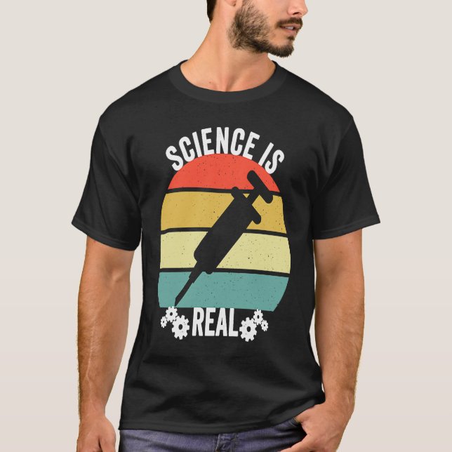 Science Is Real   Pro Immunisation Pro Vaccine T-Shirt (Vorderseite)