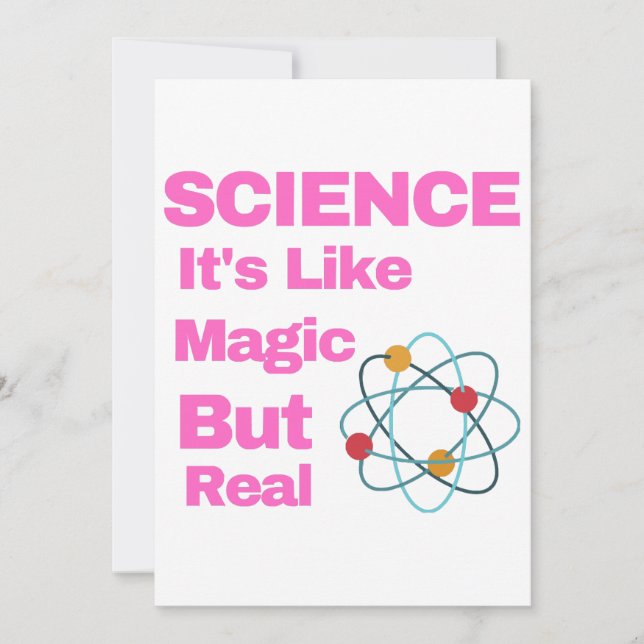 SCIENCE It's Like Magic, But Real Einladung (Vorderseite)