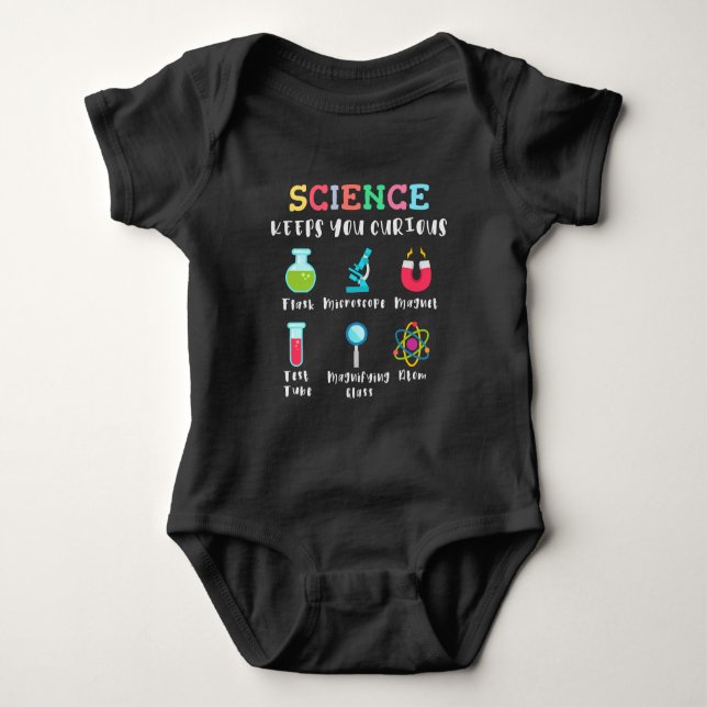 Science keeps you curious baby strampler (Vorderseite)