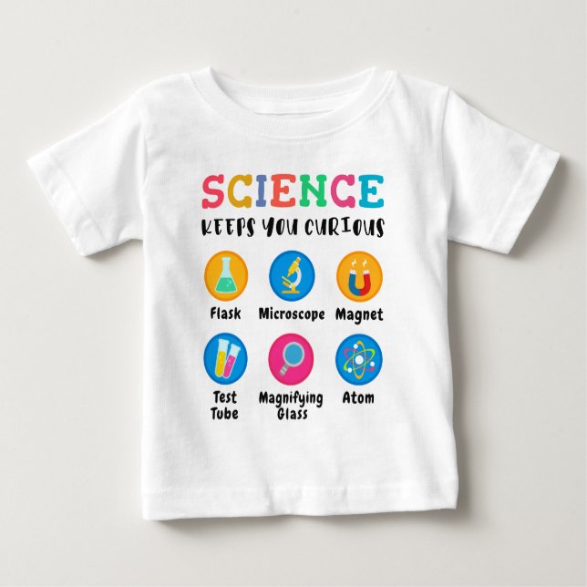 Science keeps you curious baby t-shirt (Vorderseite)