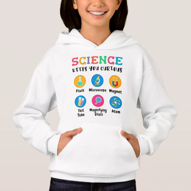 Science keeps you curious hoodie (Vorderseite)